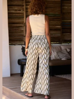 Pantalon de plage ceinture lisse devant
