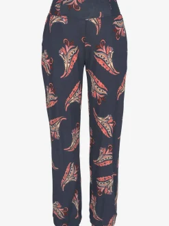 Pantalon de plage ceinture à empiècement smocké au dos