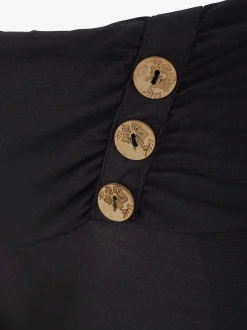Pantalon de plage léger avec boutons décoratifs