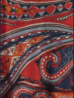 Pantalon de plage pantalon en tissu léger avec imprimé ethnique