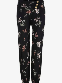 Pantalon de plage pantalon en tissu léger avec motif floral