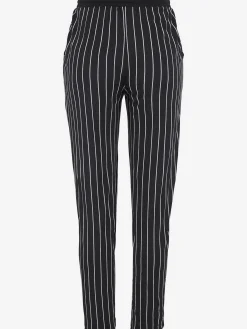 Pantalon de plage pantalon en tissu avec rayures en noir et blanc