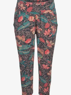 Pantalon de plage pantalon 7/8 décontracté avec imprimé tropical