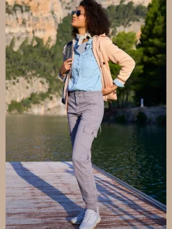 Pantalon de trekking mélange de coton agréablement doux et extensible
