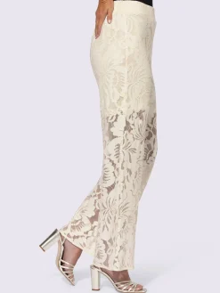 Pantalon dentelle florale