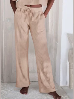 Pantalon d'intérieur pantalon côtelé avec jambes larges