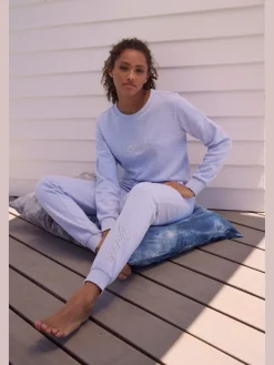 Pantalon détente confortable avec logo brodé