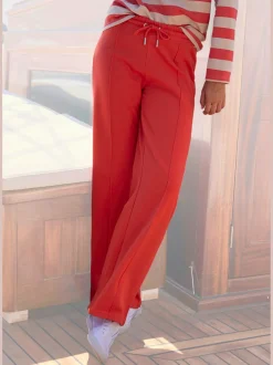 Pantalon détente large pantalon molletonné avec nervures sur l'avant de la jambe