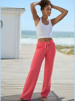 Pantalon détente pantalon molletonné confortable avec jambes larges