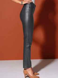 Pantalon effet enduit coupe féminine