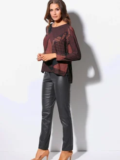 Pantalon effet enduit coupe féminine