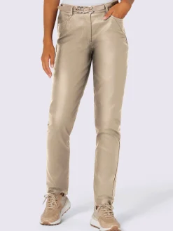 Pantalon effet enduit coupe féminine