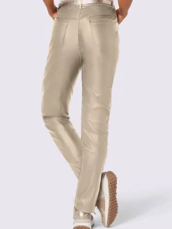 Pantalon effet enduit coupe féminine