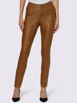 Pantalon effet ventre plat coupe skinny tendance