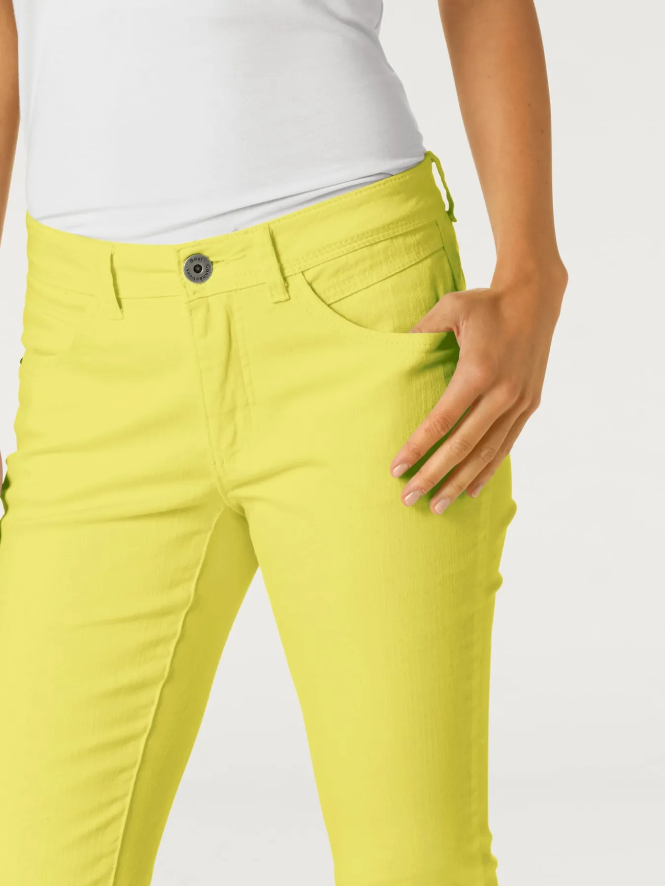 Pantalon effet ventre plat coupe skinny