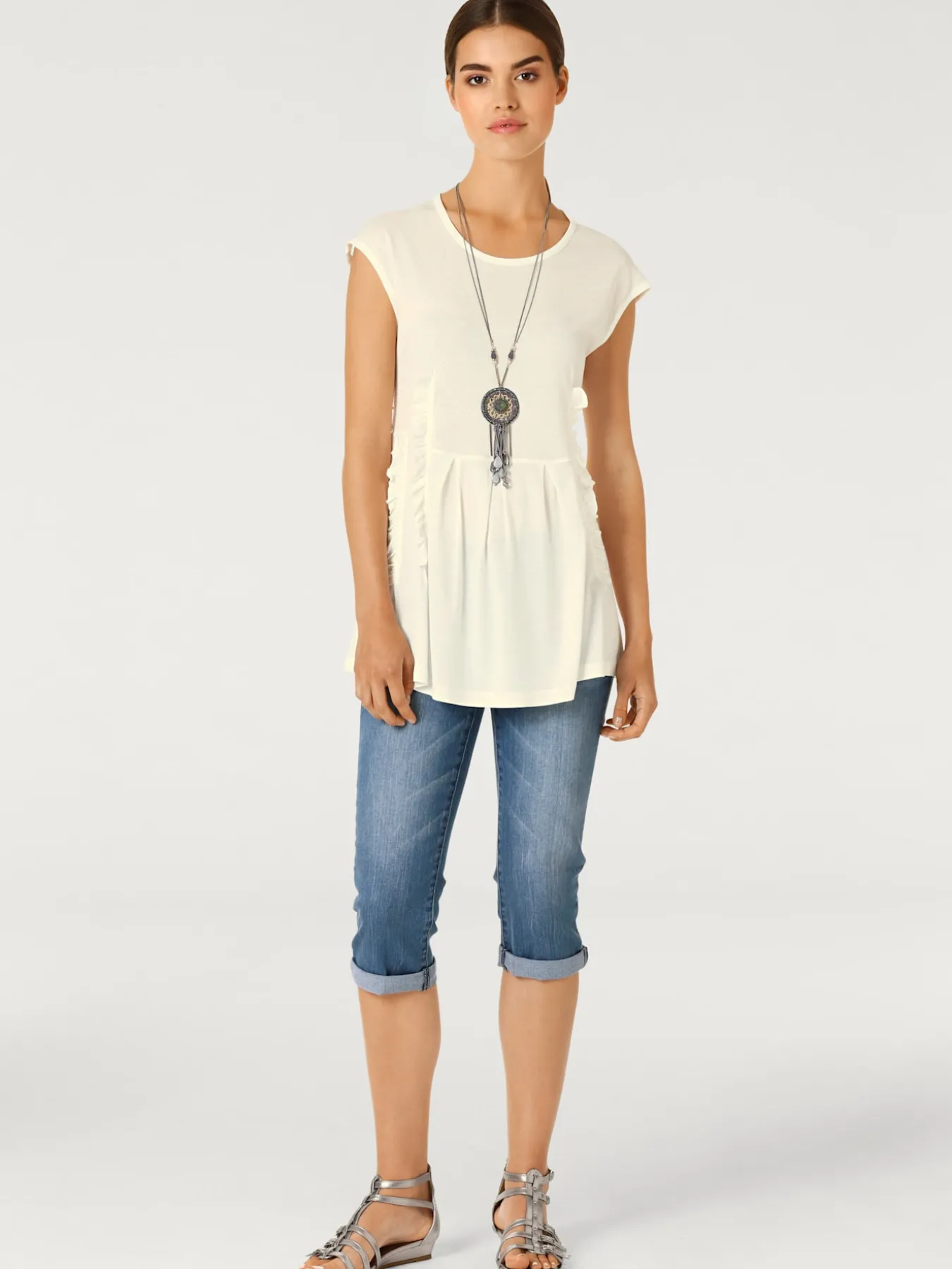 Pantalon effet ventre plat coupe skinny
