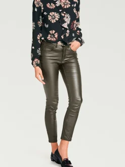 Pantalon effet ventre plat coupe skinny tendance