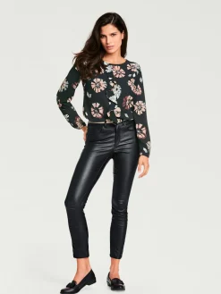 Pantalon effet ventre plat coupe skinny tendance