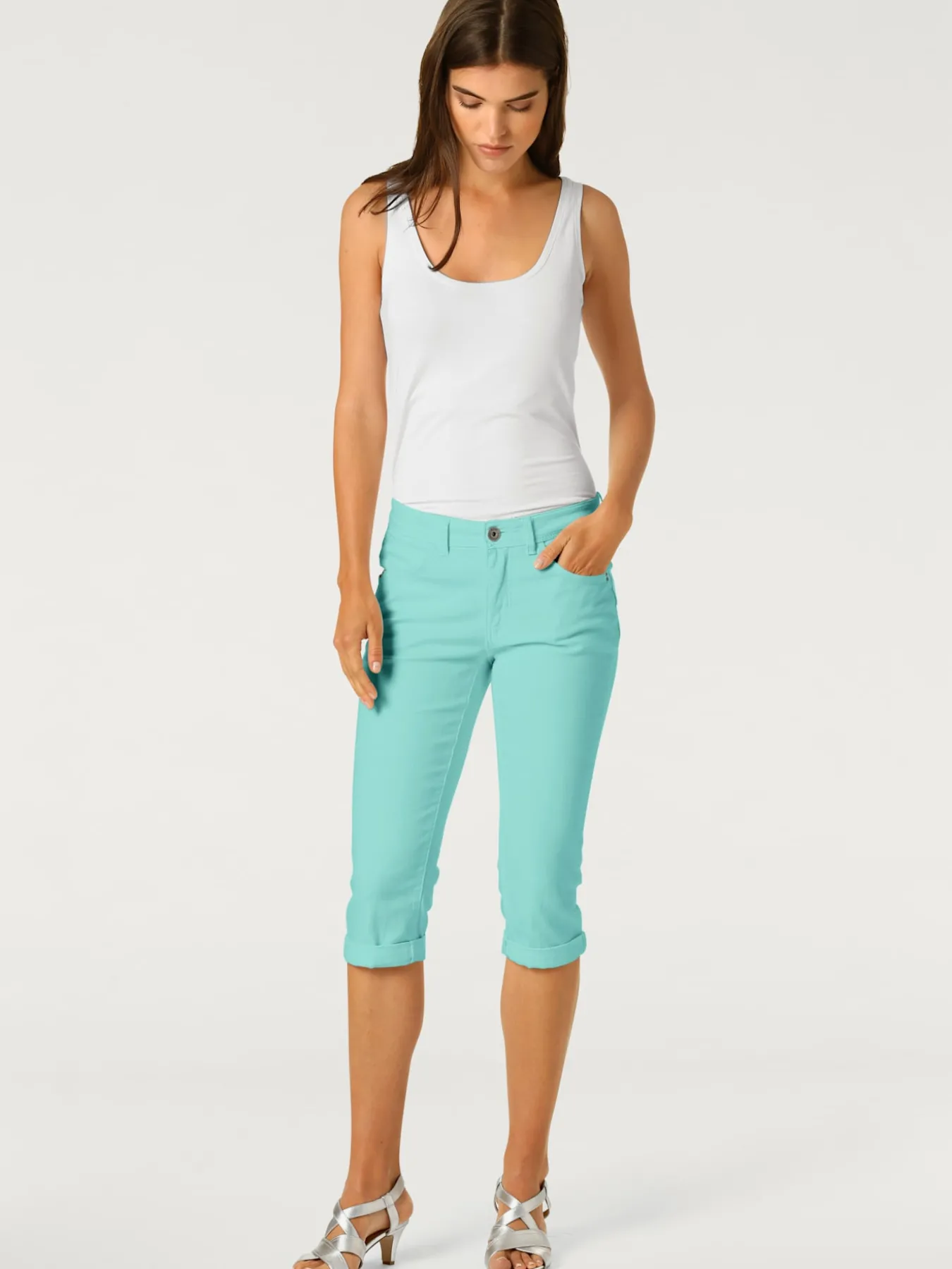 Pantalon effet ventre plat coupe skinny
