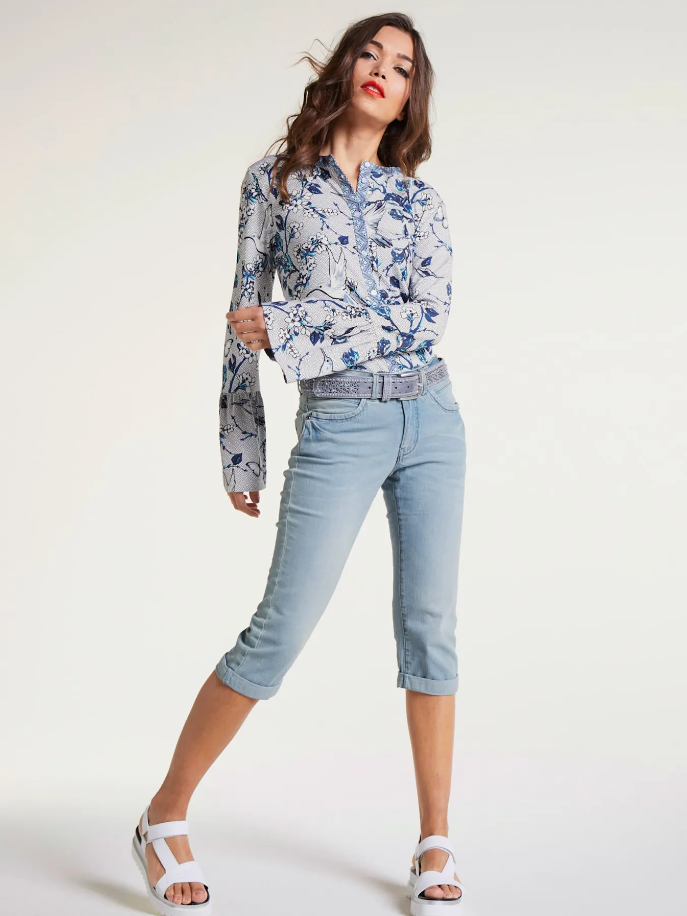 Pantalon effet ventre plat coupe skinny