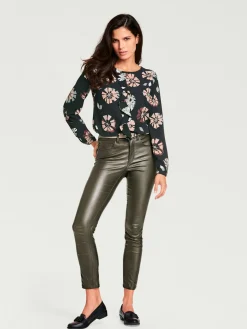 Pantalon effet ventre plat coupe skinny tendance