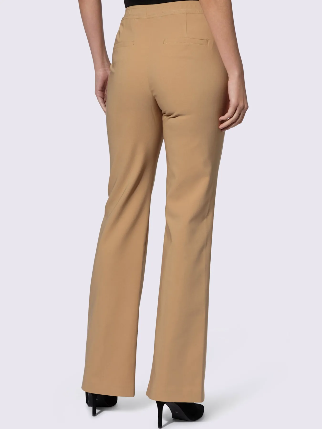 Pantalon en bengaline décorations couleur or