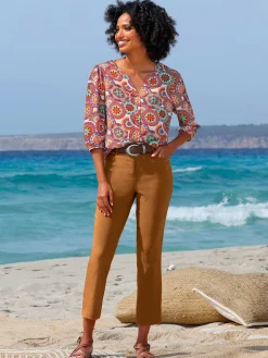 Pantalon en bengaline jambes étroites