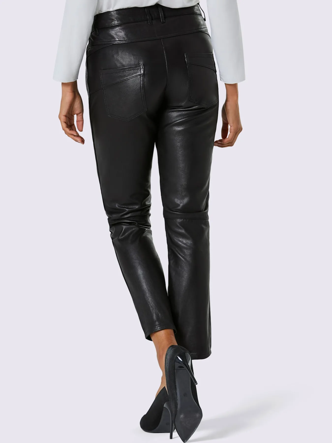 Pantalon en cuir cuir agneau nappa véritable