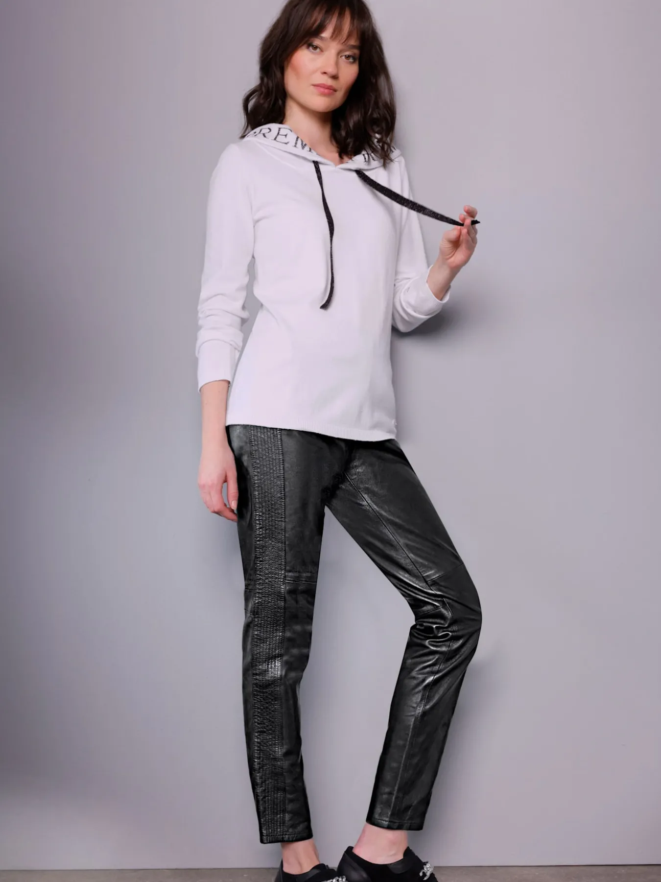 Pantalon en cuir cuir agneau nappa véritable