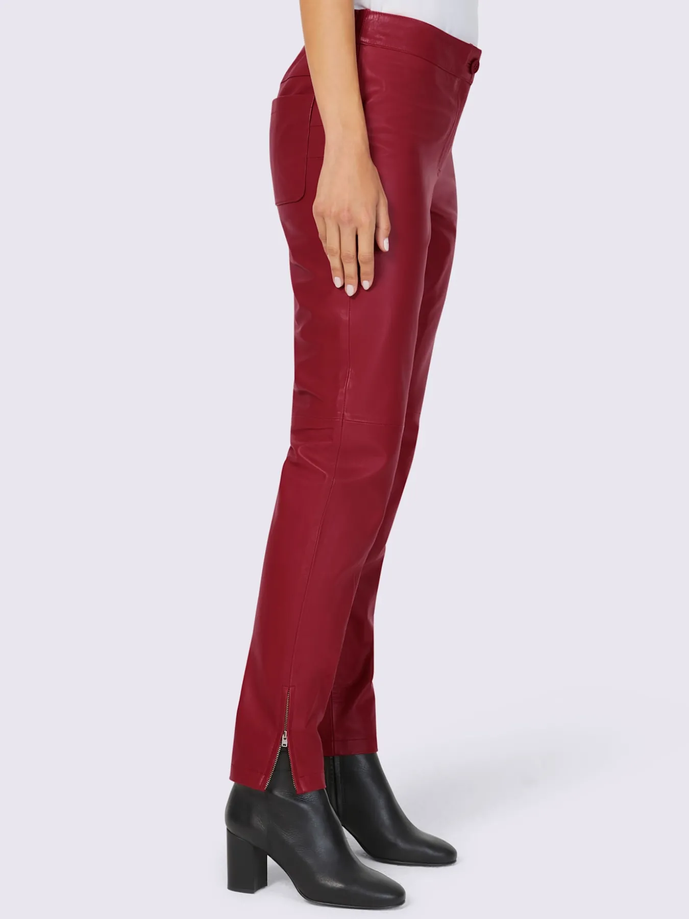 Pantalon en cuir cuir agneau nappa