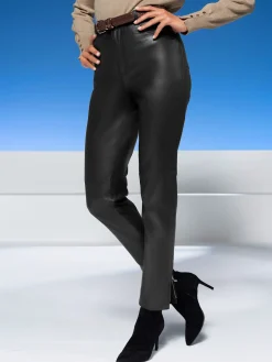 Pantalon en cuir cuir d'agneau souple