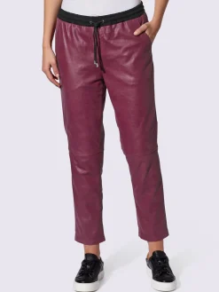 Pantalon en cuir forme jogging tendance