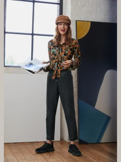 Pantalon en cuir forme jogging tendance