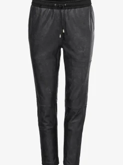 Pantalon en cuir forme jogging tendance