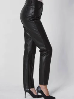 Pantalon en cuir pur cuir d'agneau nappa