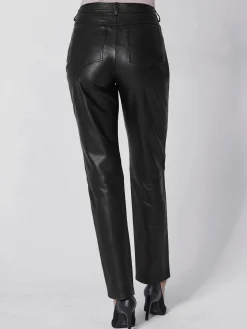 Pantalon en cuir pur cuir d'agneau nappa