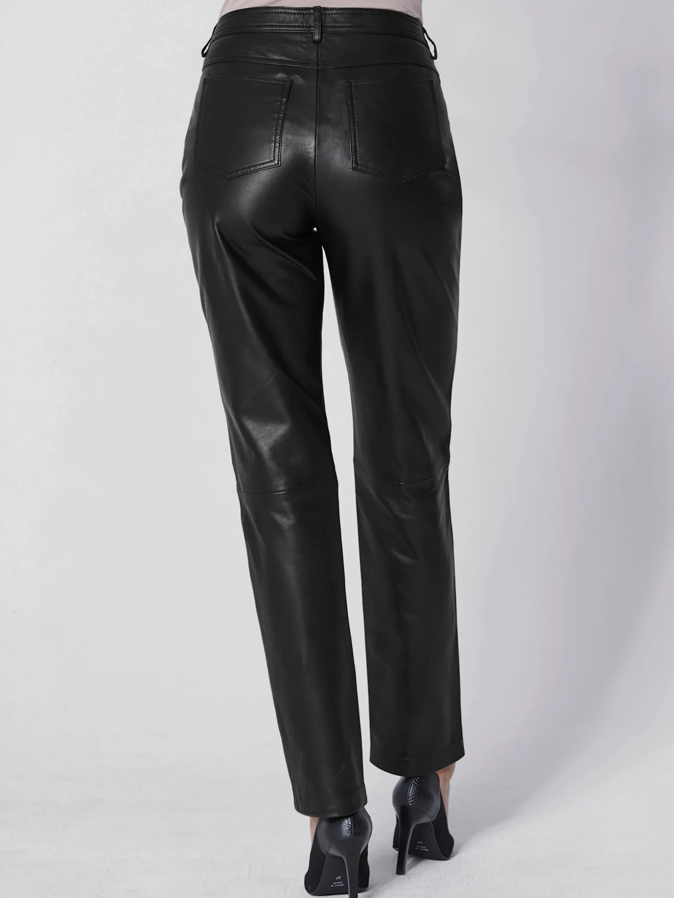 Pantalon en cuir pur cuir d'agneau nappa