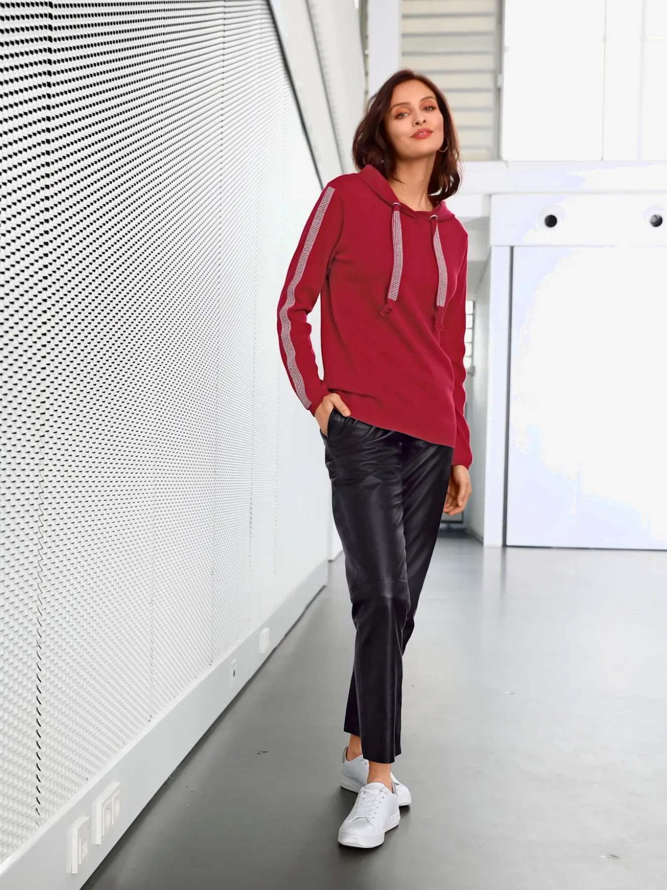 Pantalon en cuir pur cuir d'agneau nappa