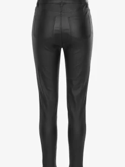 Pantalon en imitation cuir pantalon en synthétique avec ceinture taille haute