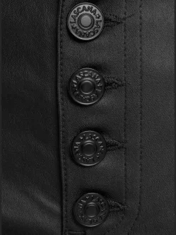 Pantalon en imitation cuir pantalon en synthétique avec ceinture taille haute