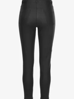 Pantalon en imitation cuir jegging affinant en synthétique