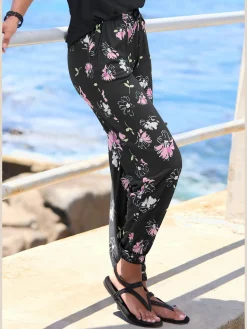 Pantalon en jersey ceinture élastique et coulisse