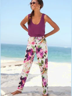 Pantalon en jersey ceinture élastique à cordon