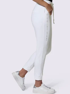 Pantalon en jersey imprimé couleur argent sur la couture latérale