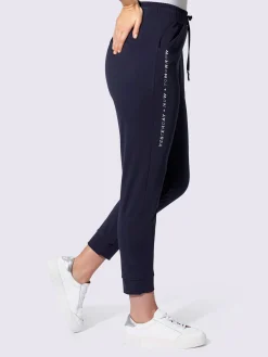 Pantalon en jersey imprimé couleur argent sur la couture latérale