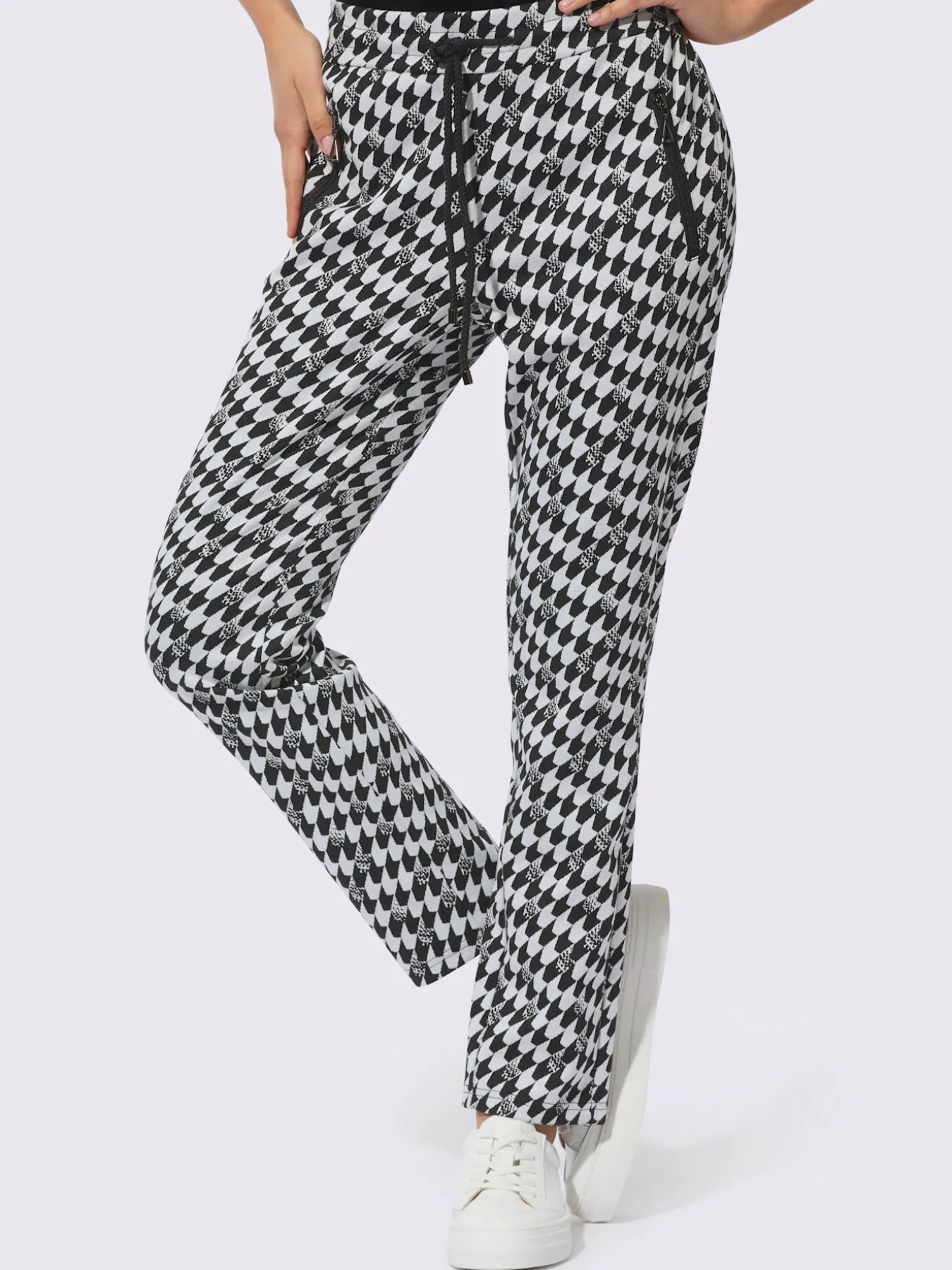 Pantalon en jersey jacquard en jersey tendance