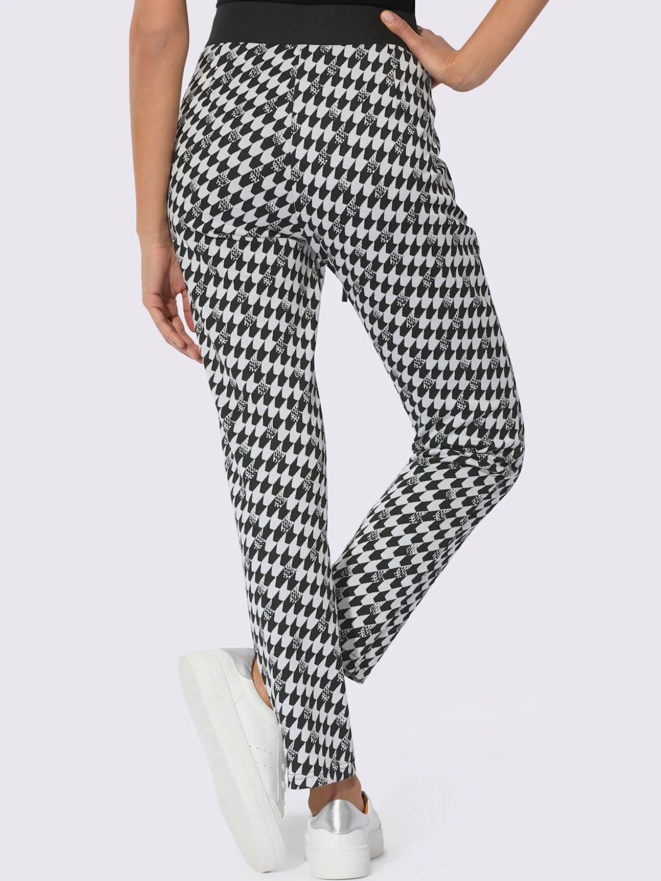 Pantalon en jersey jacquard en jersey tendance