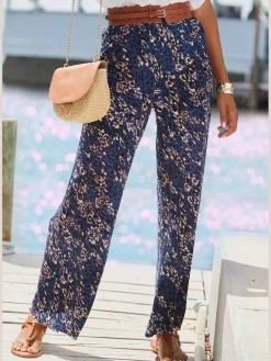 Pantalon en jersey jambes larges tendance