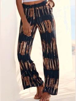 Pantalon en jersey large ceinture élastique