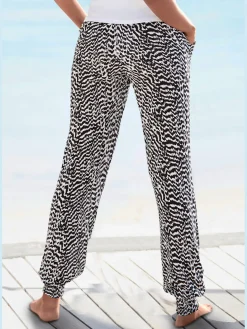 Pantalon en jersey léger avec ceinture élastique